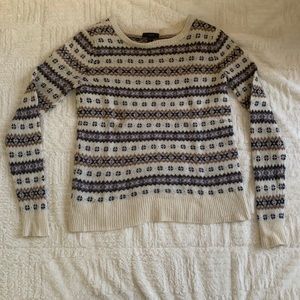 Jcrew wool fair isle sweater